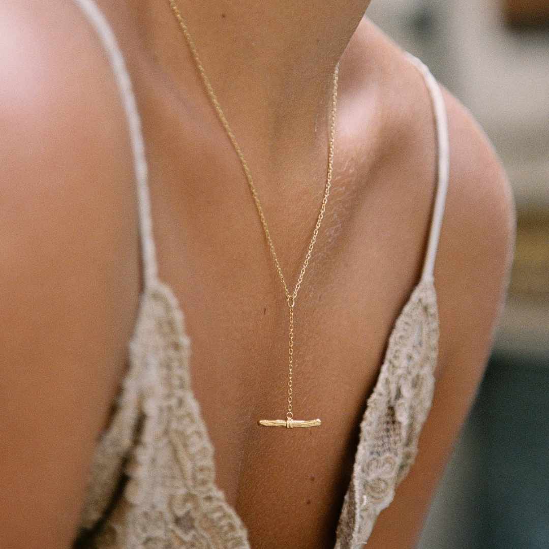 Molten T-bar Necklace