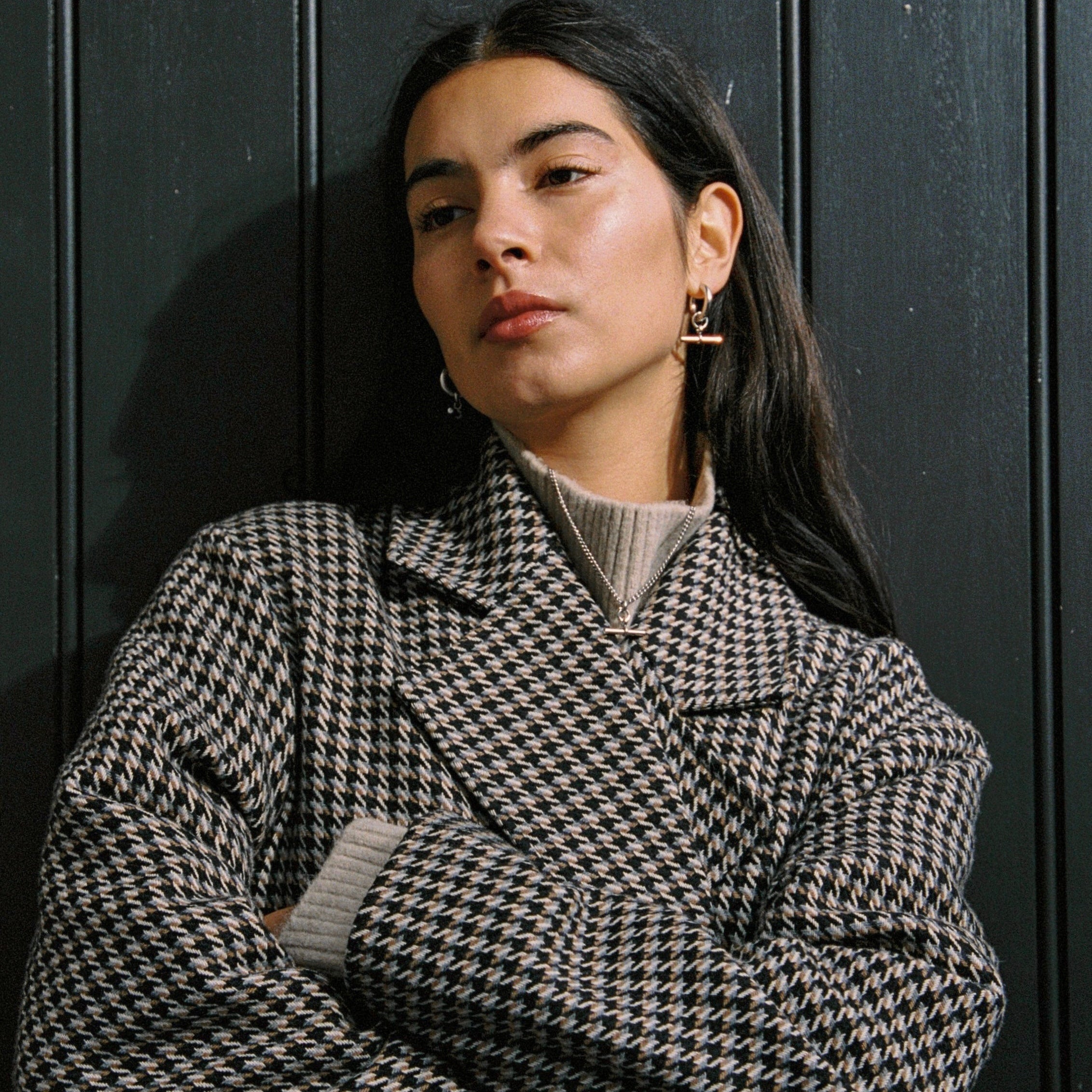 Silver T-bar necklace