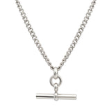 The Piha T-Bar Necklace - Silver Skinny Curb