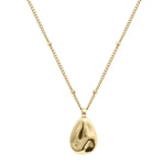 Gold teardrop pendant necklace 