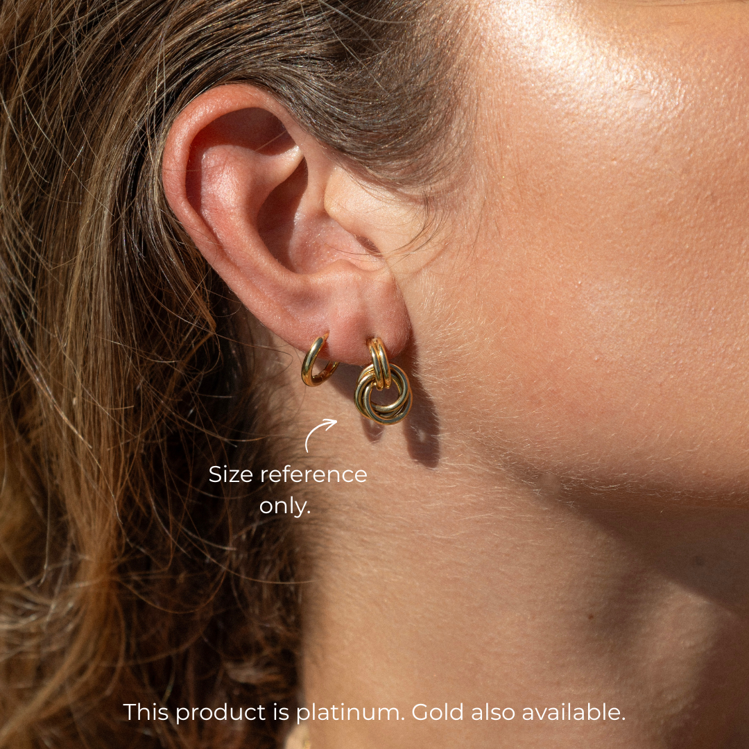 The Mini Knot Stud - Platinum