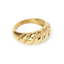 gold croissant ring