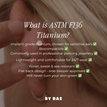 The Crystal Flat Back Stud (Platinum) - TitaniumBy Rae