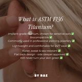 The Crystal Flat Back Stud (Platinum) - TitaniumBy Rae