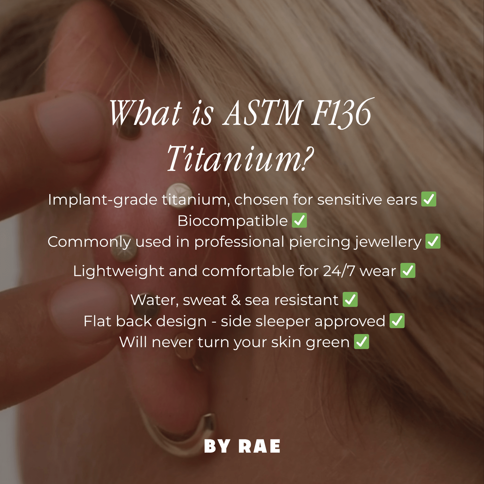 The Crystal Flat Back Stud (Platinum) - TitaniumBy Rae