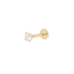 The Crystal Flat Back Stud - TitaniumBy Rae