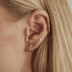 The Crystal Flat Back Stud - TitaniumBy Rae