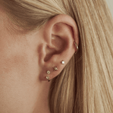 The Crystal Flat Back Stud - TitaniumBy Rae