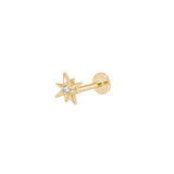 The North Star Flat Back Stud - Titanium