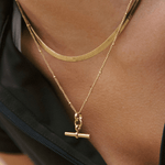 The Piha T-Bar Necklace - Ball and DotBy Rae