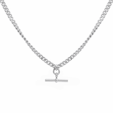 The Piha T-Bar Necklace - Curb