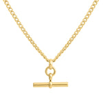 The Piha T - Bar Necklace - Skinny CurbBy Rae