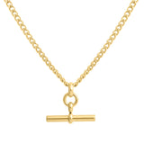 The Piha T-Bar Necklace - Skinny Curb