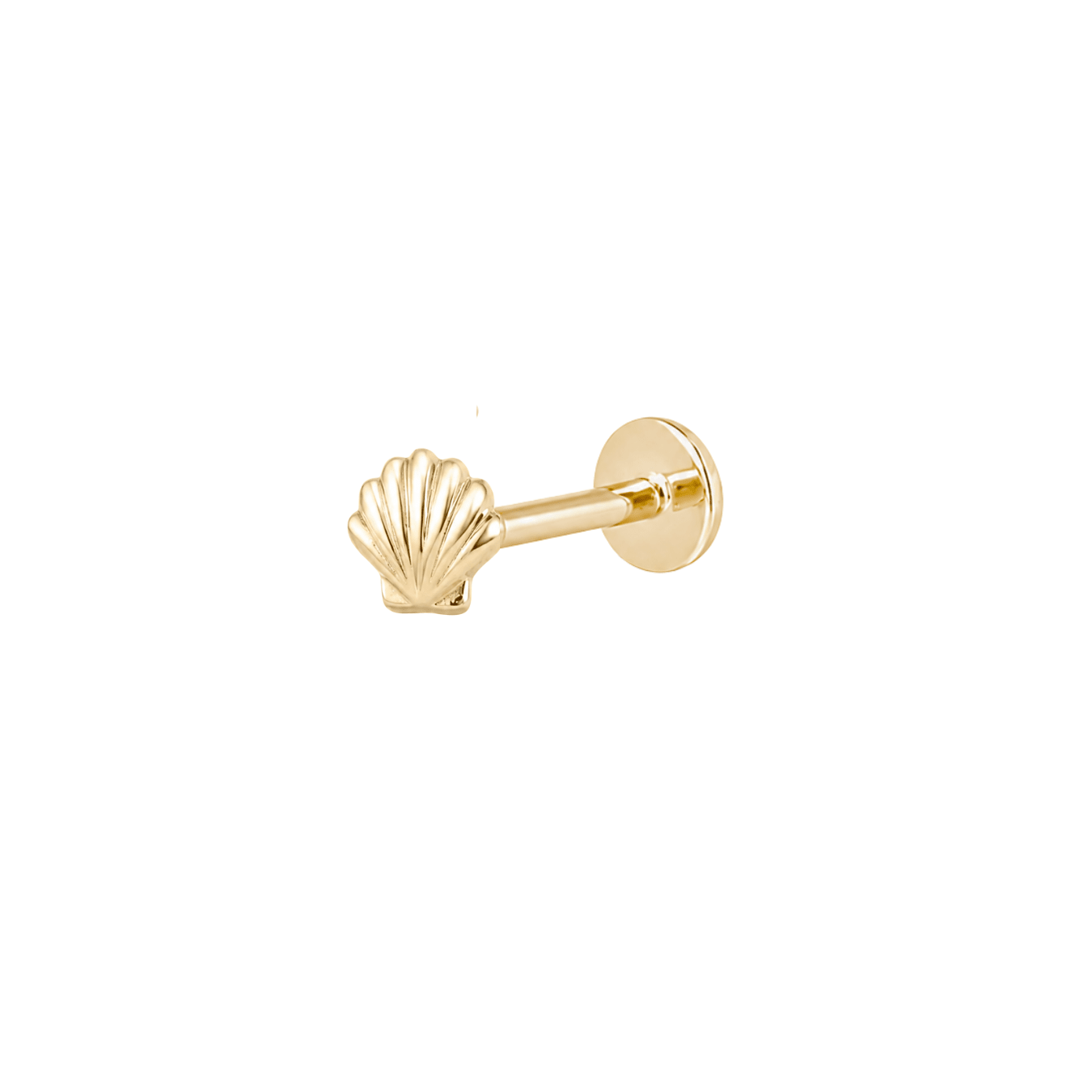 The Shell Flat Back Stud - TitaniumBy Rae