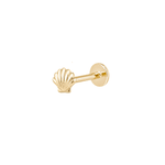 The Shell Flat Back Stud - TitaniumBy Rae