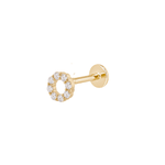 The Sundial Flat Back Stud - TitaniumBy Rae