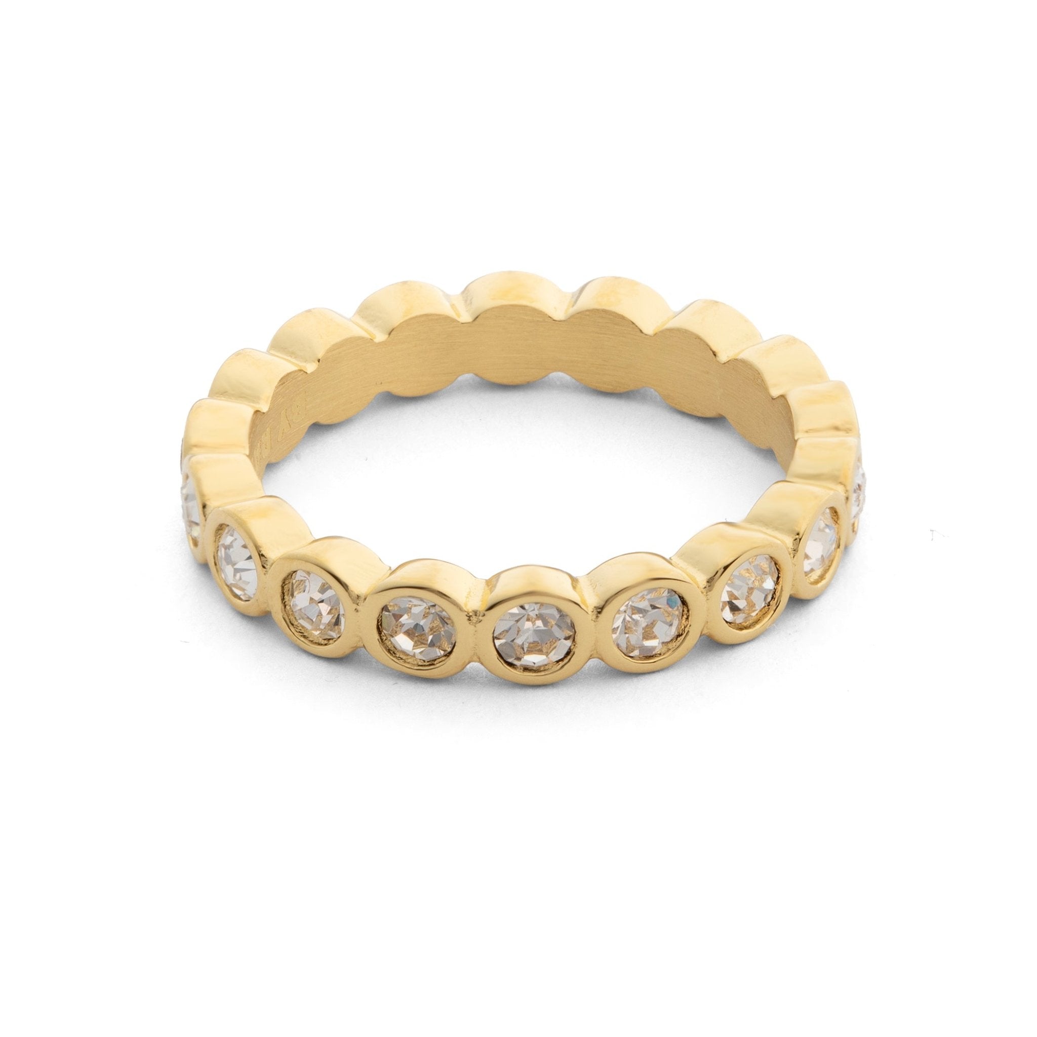 Ring Style Rae The Bezel Tennis Ring - Waterproof Gold Rings – By Rae